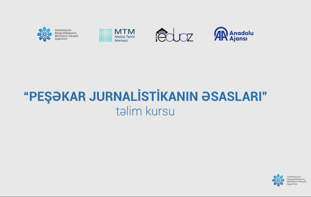 “Peşəkar jurnalistikanın əsasları” adlı onlayn təlim kursu istifadəyə verilib VİDEO