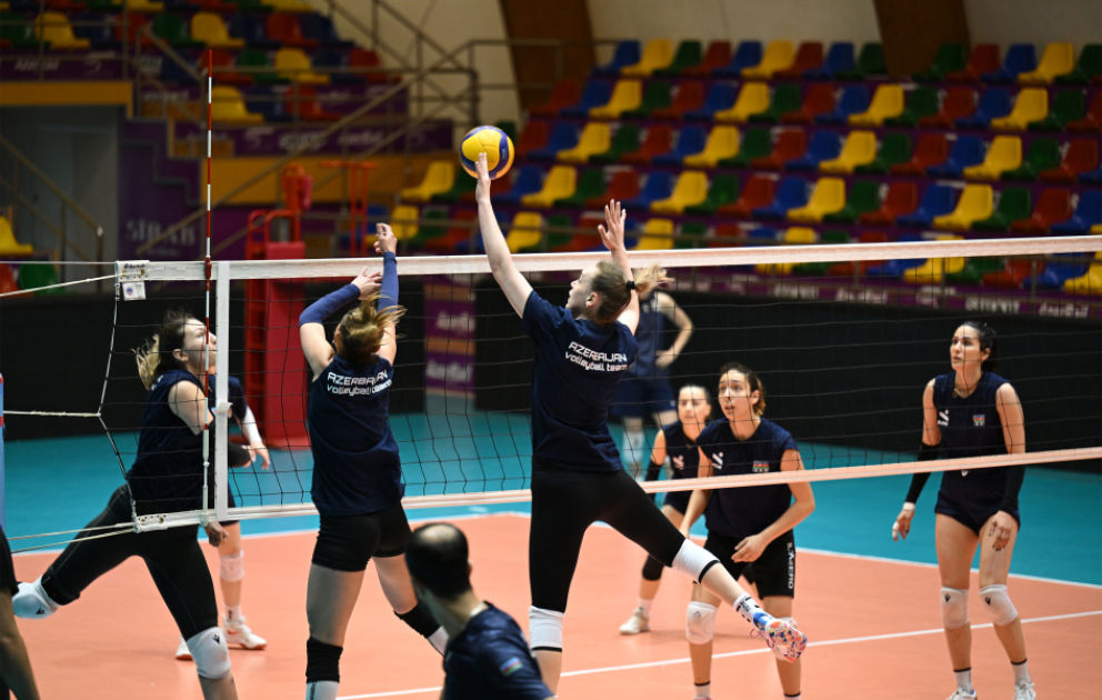 Azərbaycanın voleybol millisi Qızıl Avropa Liqasına hazırlıqları davam etdirir VİDEO