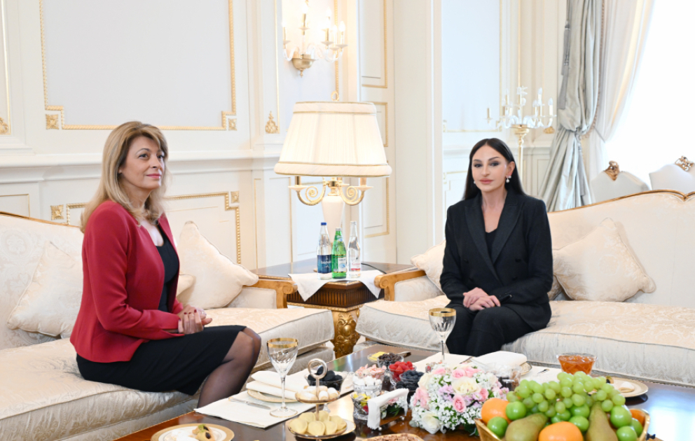 Azerbaijani First Lady Mehriban Aliyeva met with Bulgarian First Lady Desislava Radeva VIDEO