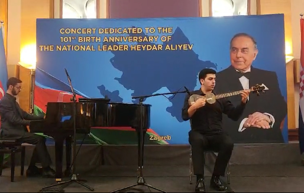 Xorvatiyada Ulu Öndər Heydər Əliyevin anadan olmasının 101-ci ildönümü münasibətilə musiqili tədbir keçirilib  VİDEO