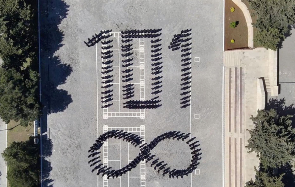 Cadets held flashmob in honor of eternity of National Leader VIDEO