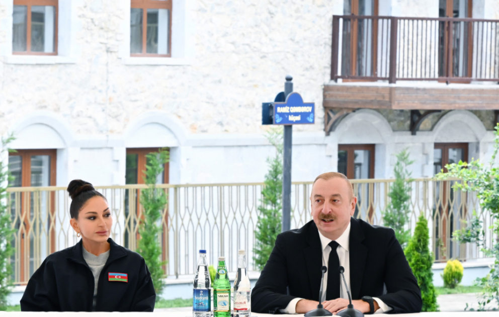 President Ilham Aliyev congratulates Shusha residents on their returning to the native land VIDEO