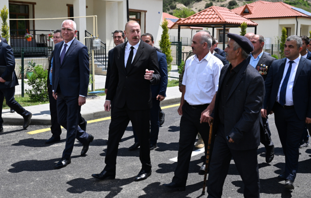 President Ilham Aliyev met with residents who had relocated to Sus village in Lachin district  VIDEO