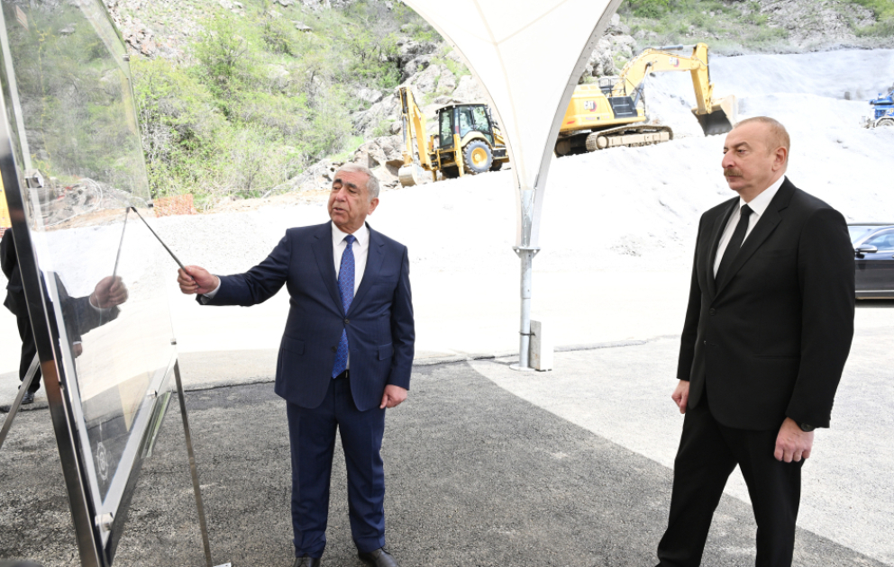 President Ilham Aliyev inspected progress of reconstruction of Khankendi-Shusha-Lachin highway VIDEO