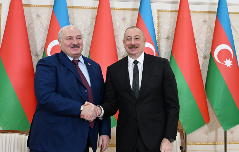 Prezident İlham Əliyev və Prezident Aleksandr Lukaşenko mətbuata bəyanatlarla çıxış ediblər YENİLƏNİB-2 VİDEO