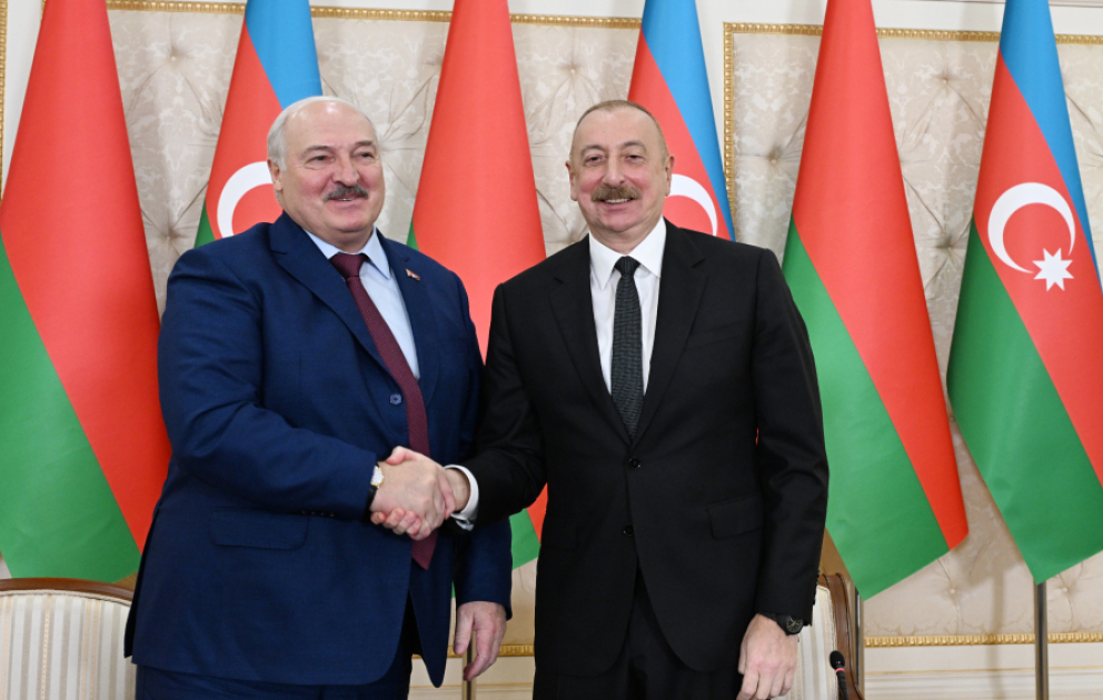 Президент Ильхам Алиев и Президент Александр Лукашенко выступили с заявлениями для прессы  ОБНОВЛЕНО-2 ВИДЕО