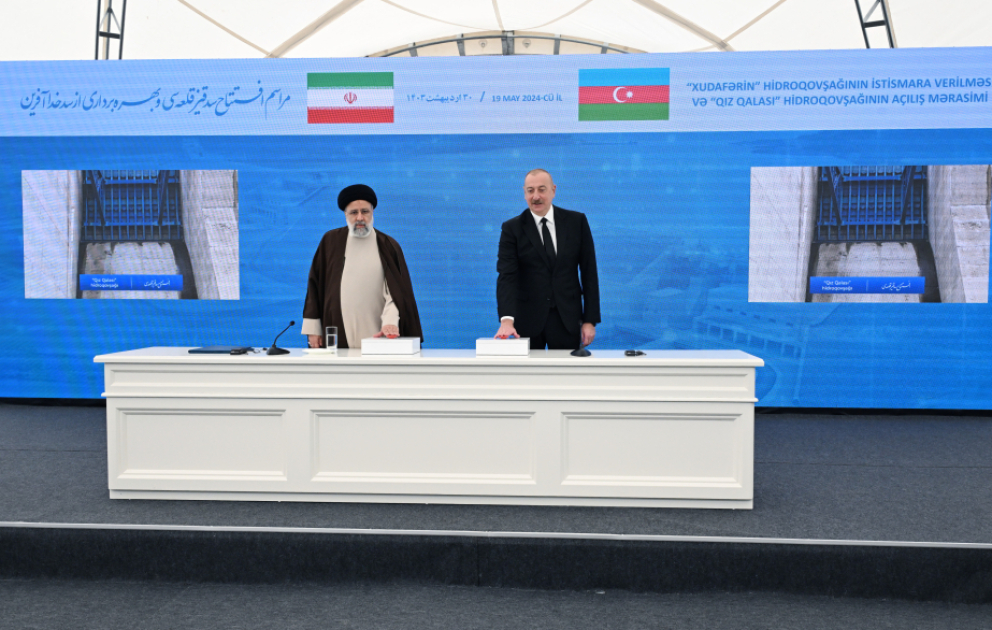 Cérémonie de mise en service du complexe hydroélectrique « Khoudaferin » et d’inauguration du complexe hydroélectrique « Qiz Qalasi » avec la participation des présidents azerbaïdjanais et iranien MIS A JOUR VIDEO