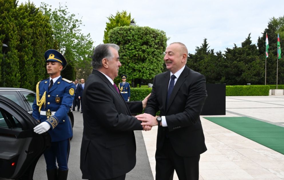 Official welcome ceremony was held for President of Tajikistan Emomali Rahmon VIDEO
