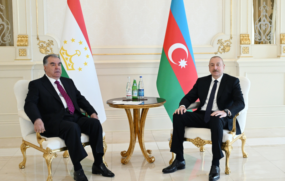 President of Azerbaijan Ilham Aliyev held one-on-one meeting with President of Tajikistan Emomali Rahmon VIDEO