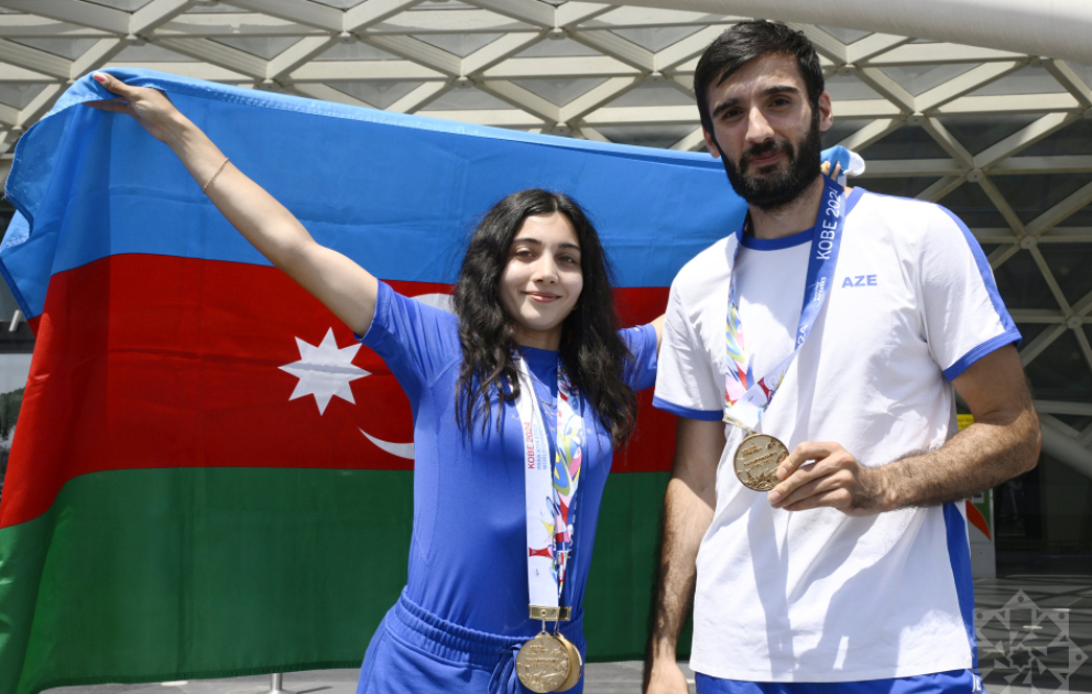 Azərbaycanın paraatletika üzrə milli komandası Vətənə dönüb VİDEO