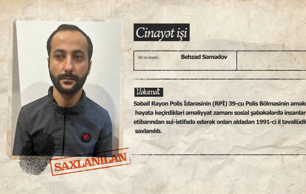 Sosial şəbəkələrdə oyuncaq metal tapança satmaq adı altında dələduzluq edən şəxs saxlanılıb VİDEO