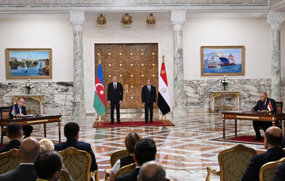 Azərbaycan-Misir sənədləri imzalanıb YENİLƏNİB VİDEO