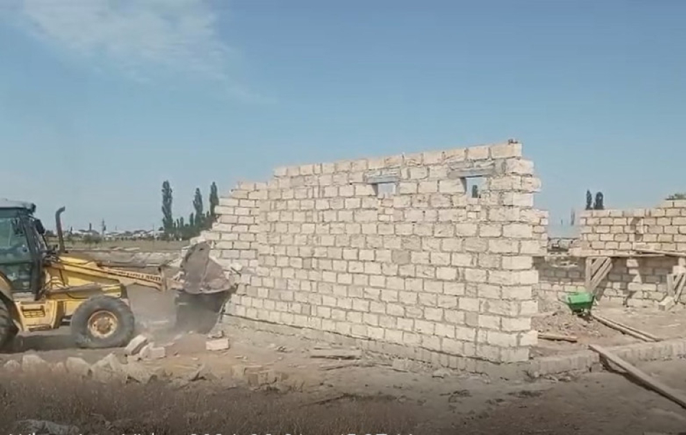 Fövqəladə Hallar Nazirliyi qanunsuz tikinti işlərinin qarşısını alıb VİDEO