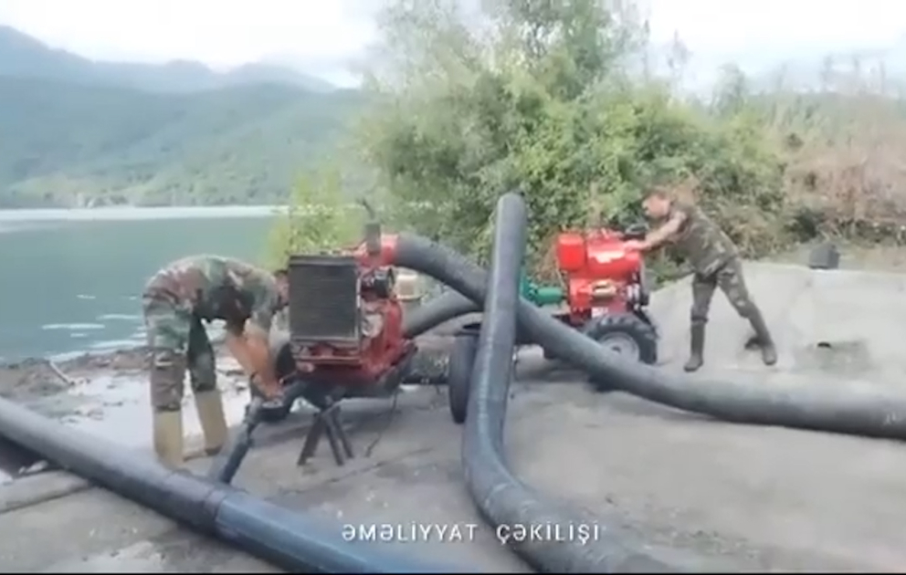 FHN: Nohur gölündə suyun səviyyəsi artıb, ətraf ərazilər üçün təhlükəli vəziyyət yaranıb VİDEO