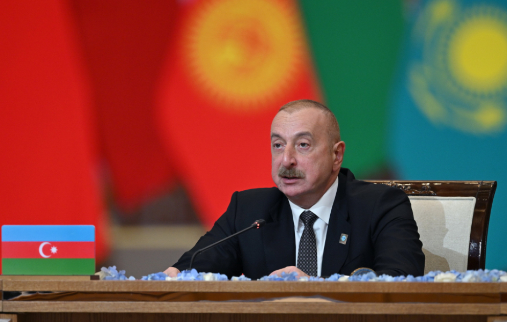 "SCO plus" meeting was held in Astana  President of Azerbaijan Ilham Aliyev addressed the meeting VIDEO