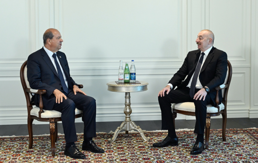 Präsident Ilham Aliyev empfängt den Präsidenten der Türkischen Republik Nordzypern in Schuscha  VIDEO
