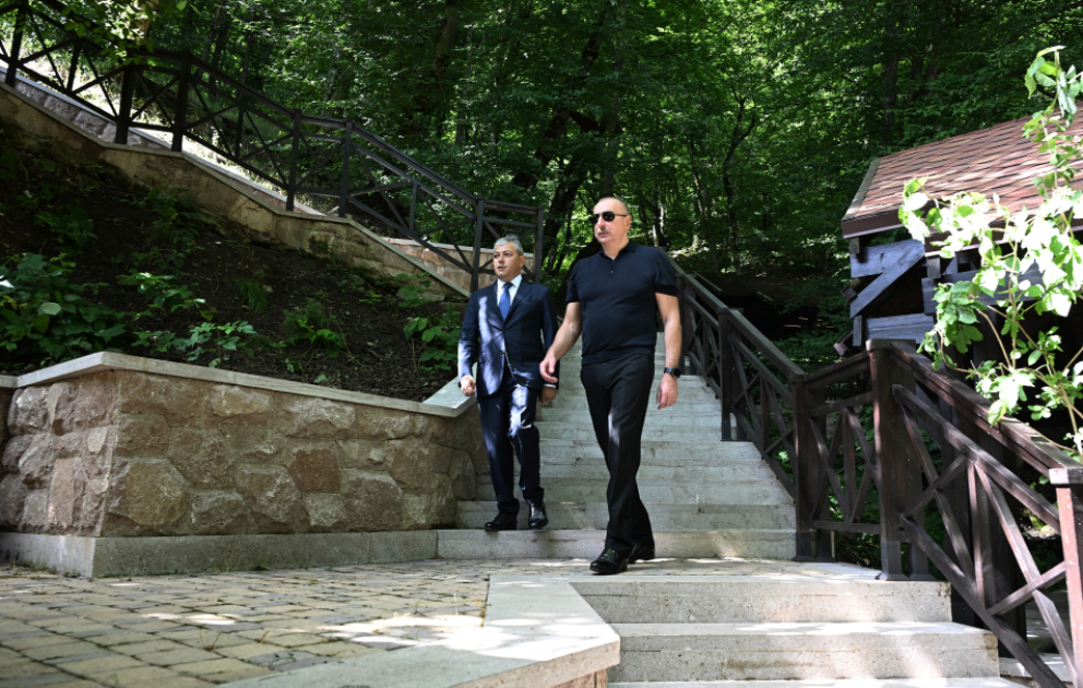 Prezident İlham Əliyev Şuşada “İsa bulağı” istirahət kompleksinin açılışında iştirak edib  YENİLƏNİB  VİDEO