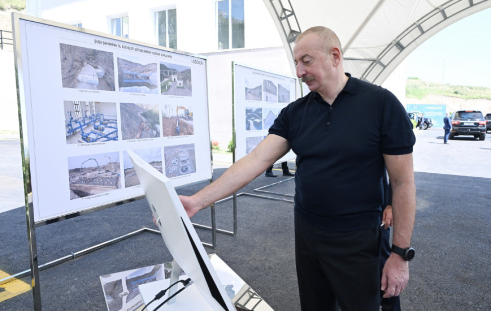 President Ilham Aliyev attended inauguration of Shusha water treatment plant complex VIDEO