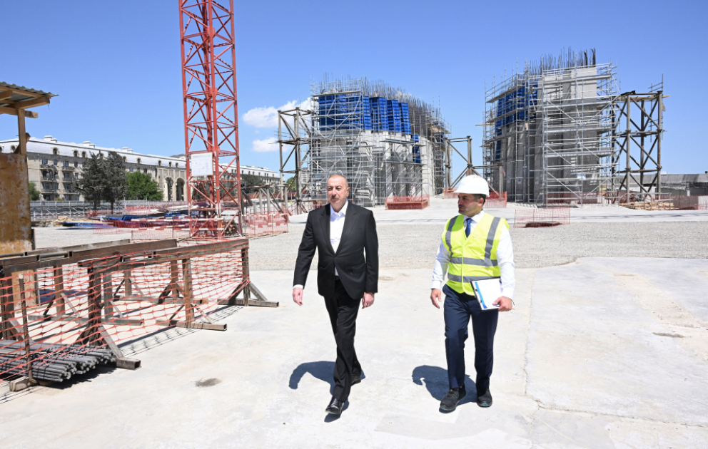 President Ilham Aliyev inspected progress of Victory Park construction in Baku VIDEO