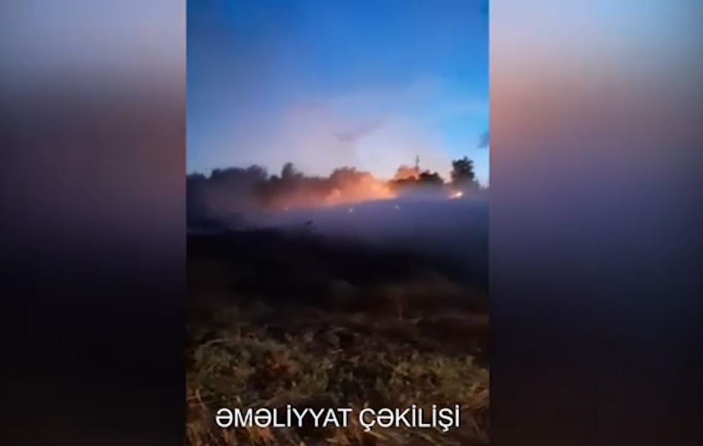 Zəngilan rayonunun Şəfibəyli kəndində yanğın baş verib VİDEO