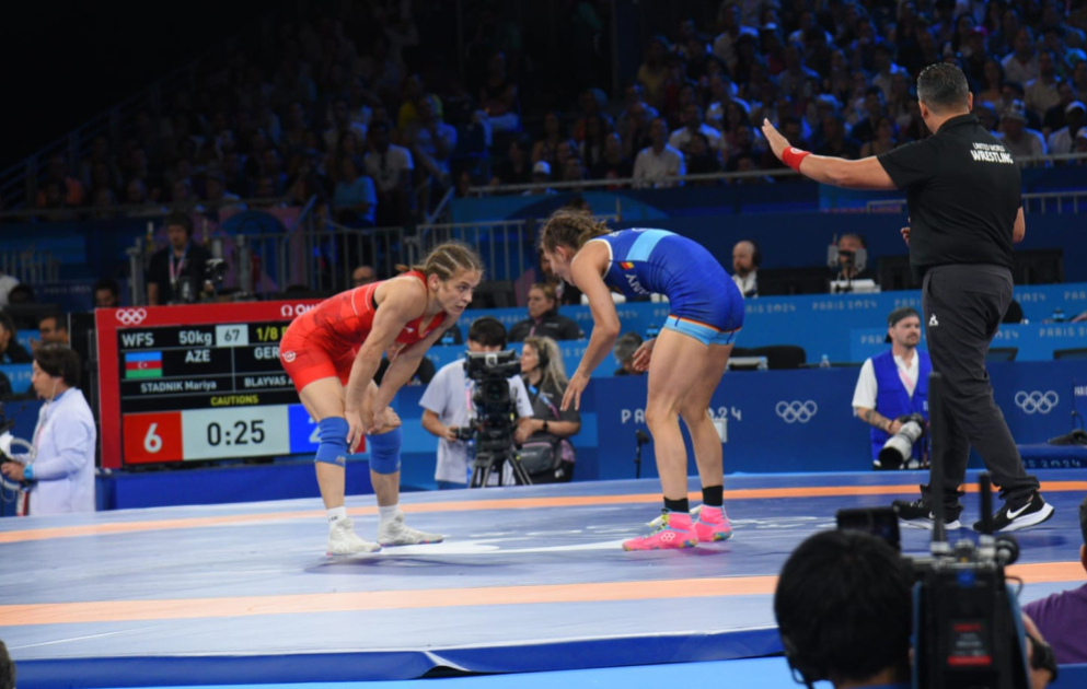 Mariya Stadnik Paris Olimpiadasına inamlı qələbə ilə başlayıb VİDEO