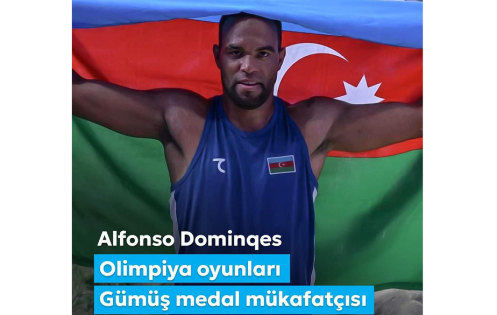 First Vice-President Mehriban Aliyeva congratulates Alfonso Dominguez on Olympic silver VIDEO