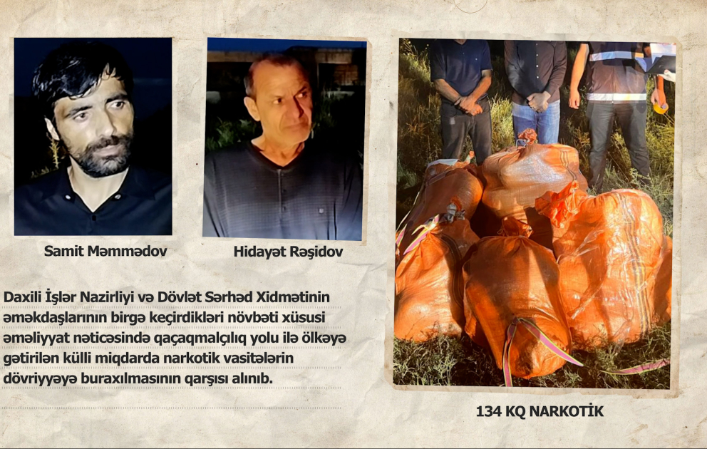 İmişlidə qaçaqmalçılıq yolu ilə ölkəyə gətirilən narkotik vasitə tutulub VİDEO