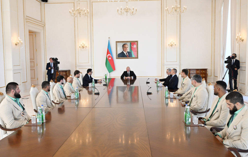 President Ilham Aliyev received Azerbaijani athletes who won medals at Paris Summer Olympic Games and their coaches VIDEO