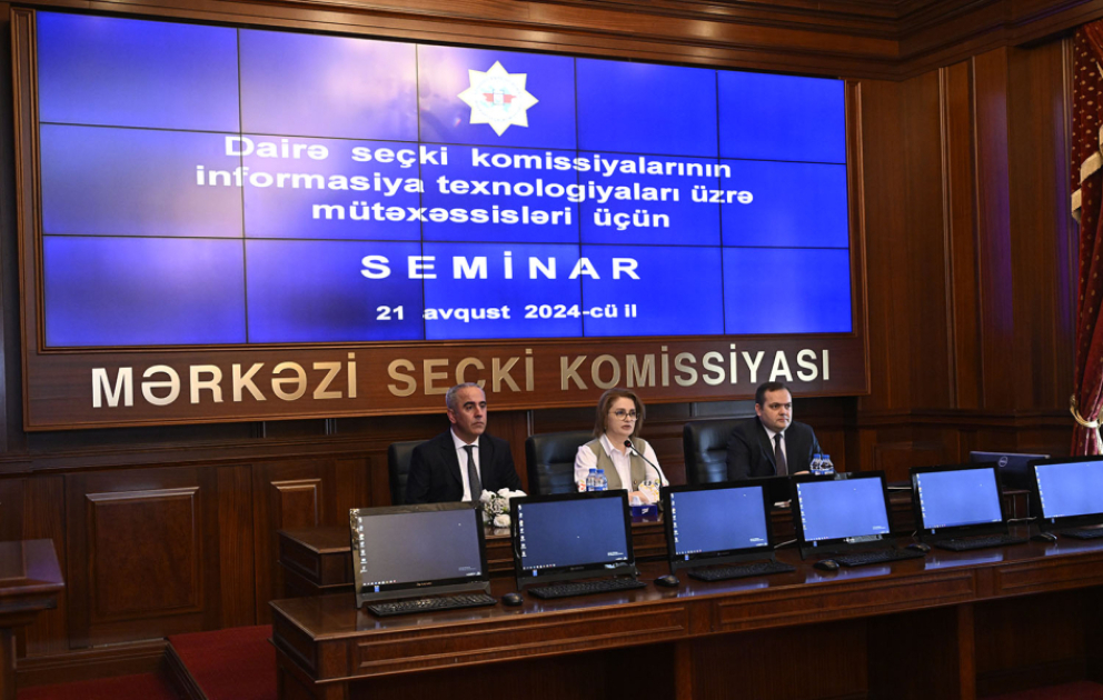MSK dairə seçki komissiyalarının informasiya texnologiyaları üzrə mütəxəssisləri üçün praktiki seminarlara start verib VİDEO