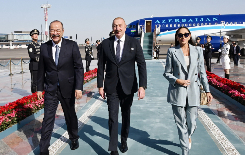 President of Azerbaijan Ilham Aliyev arrived in Uzbekistan for state visit VIDEO
