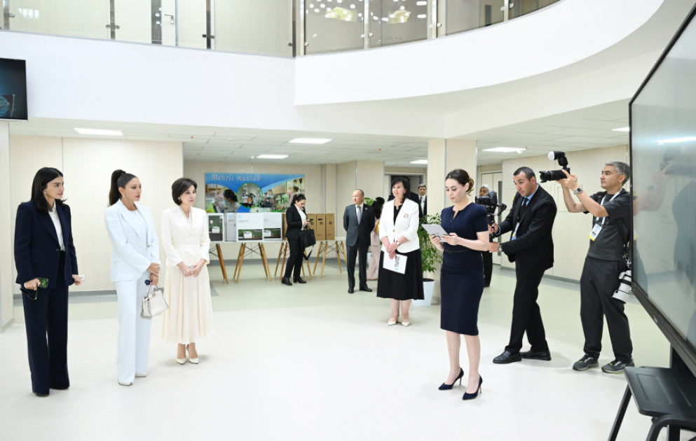 First ladies of Azerbaijan and Uzbekistan visited “Mekhrli” school in Tashkent VIDEO