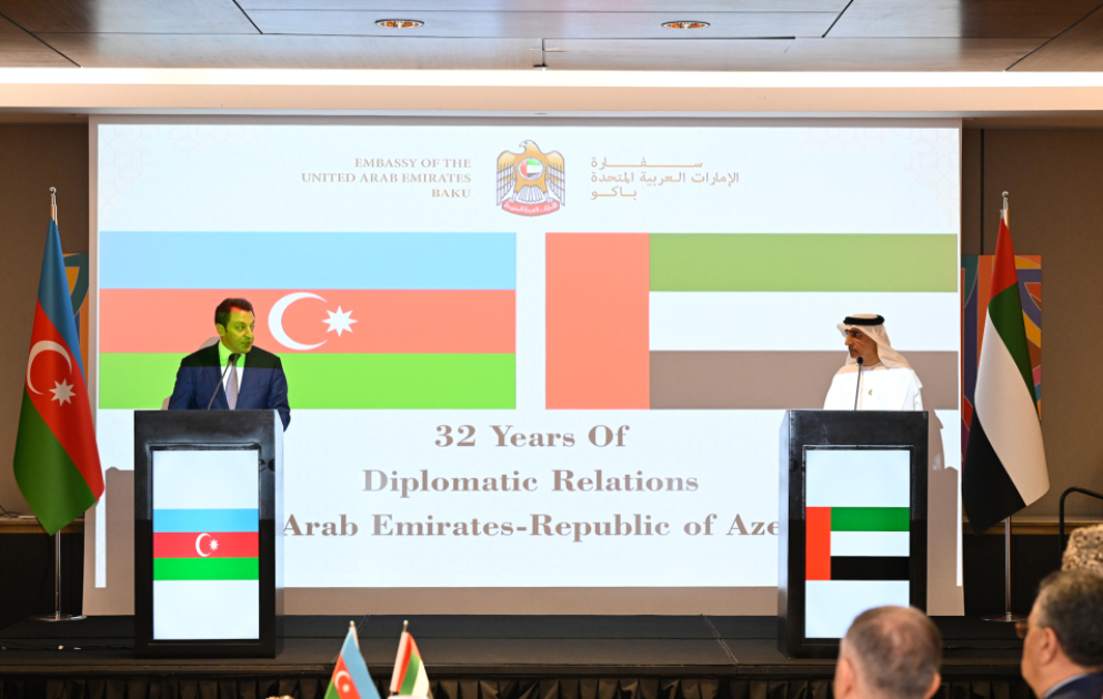 Azərbaycan və Birləşmiş Ərəb Əmirliklərinin diplomatik əlaqələrinin 32-ci ildönümü qeyd edilib VİDEO