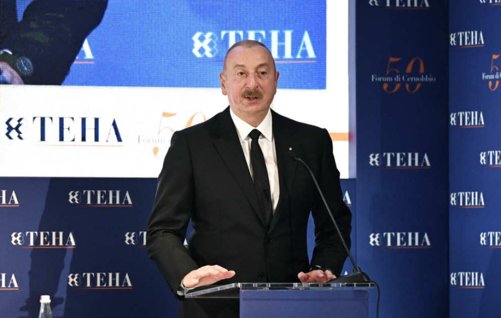 Italien: Präsident Ilham Aliyev nimmt am internaionalen Cernobbio Forum teil VIDEO