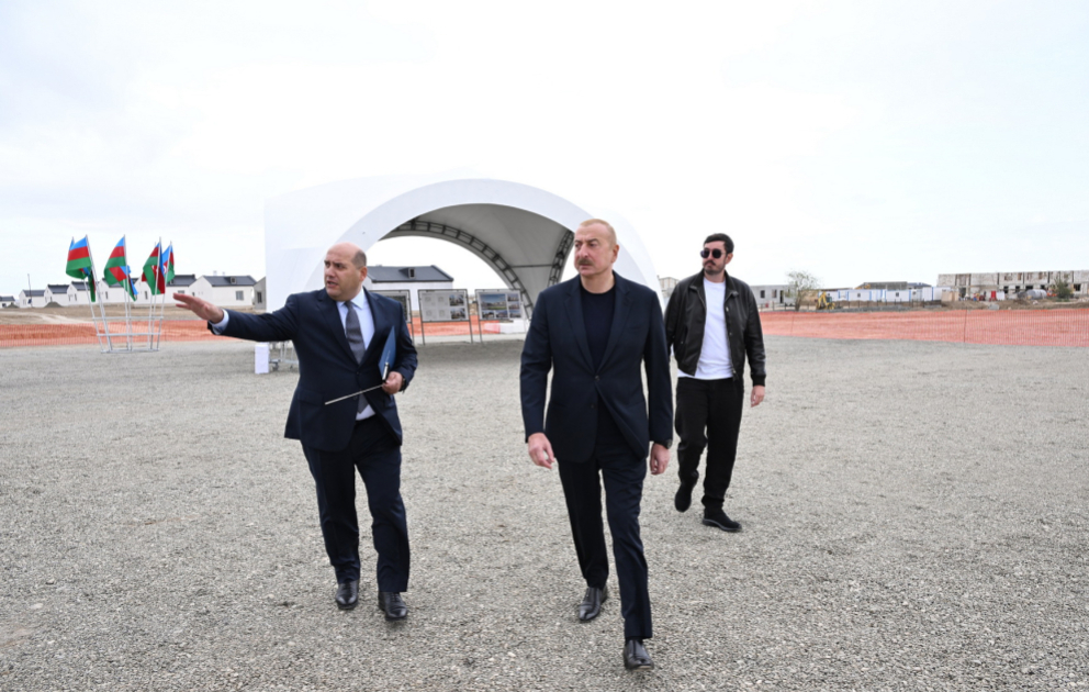 Prezident İlham Əliyev Ağdamın Kəngərli kəndində aparılan bərpa işləri ilə tanış olub  YENİLƏNİB VİDEO