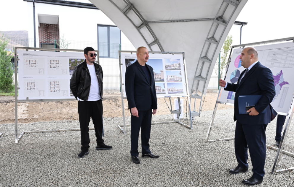 President Ilham Aliyev reviewed restoration work in Khydyrli Village, Aghdam VIDEO