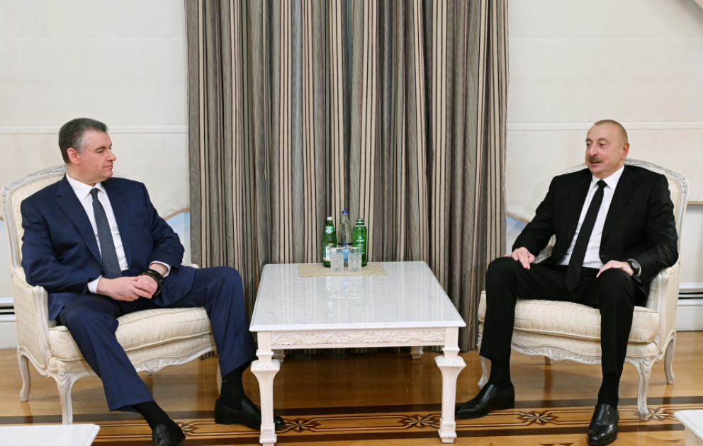 Präsident Ilham Aliyev empfängt LDPR-Vorsitzenden VIDEO