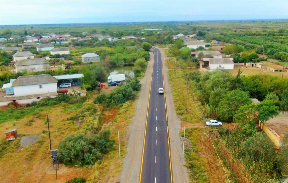 Neftçalada 42 kilometrlik yol infrastrukturları yenidən qurulub VİDEO