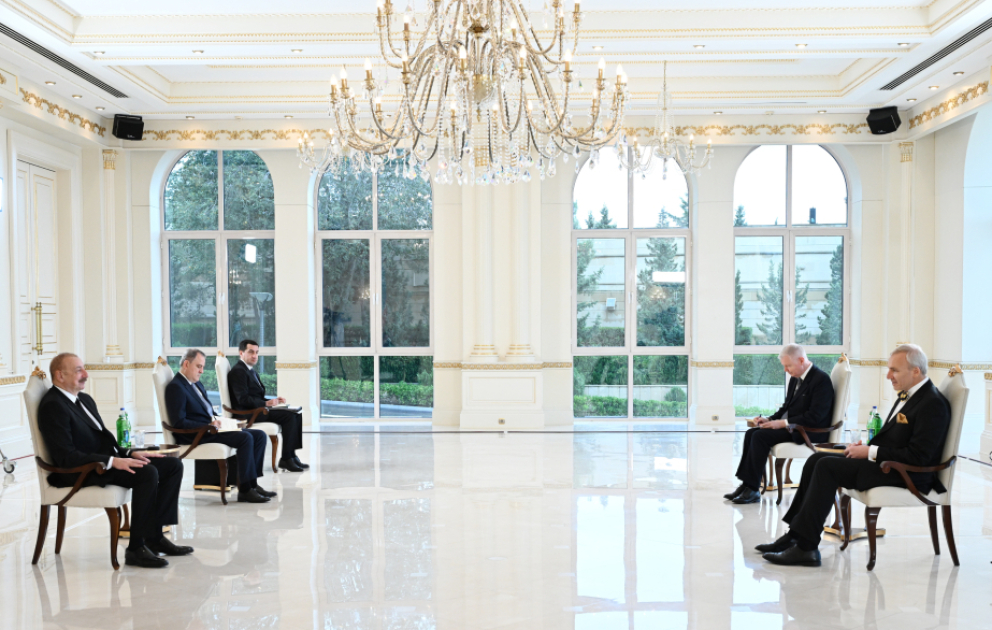 President Ilham Aliyev received credentials of incoming ambassador of Estonia VIDEO