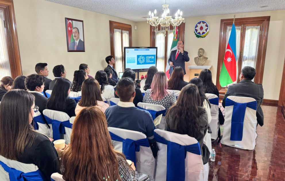Meksikada tələbələrə Azərbaycan və COP29 haqqında mühazirə keçirilib VİDEO