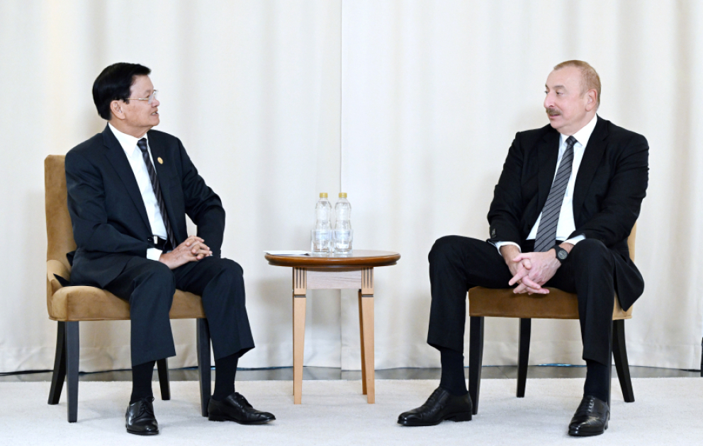 President of Azerbaijan Ilham Aliyev met with President of Laos in Kazan VIDEO