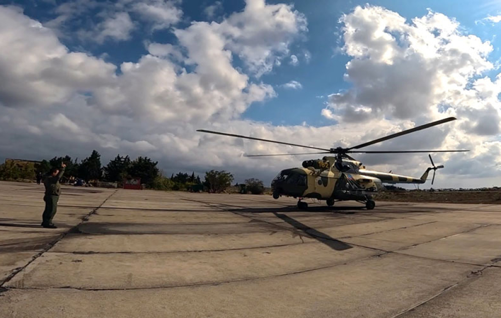 Azerbaijani Air Force’s helicopter units conduct training flights VIDEO