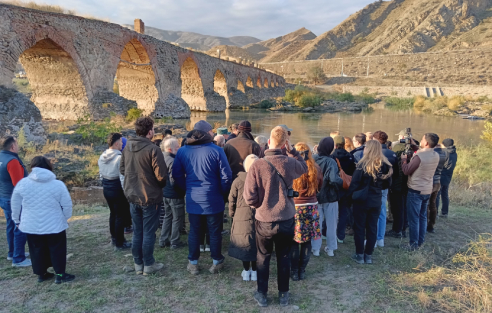 Delegation of international travelers visits Khudafarin Bridge in Jabrayil VIDEO