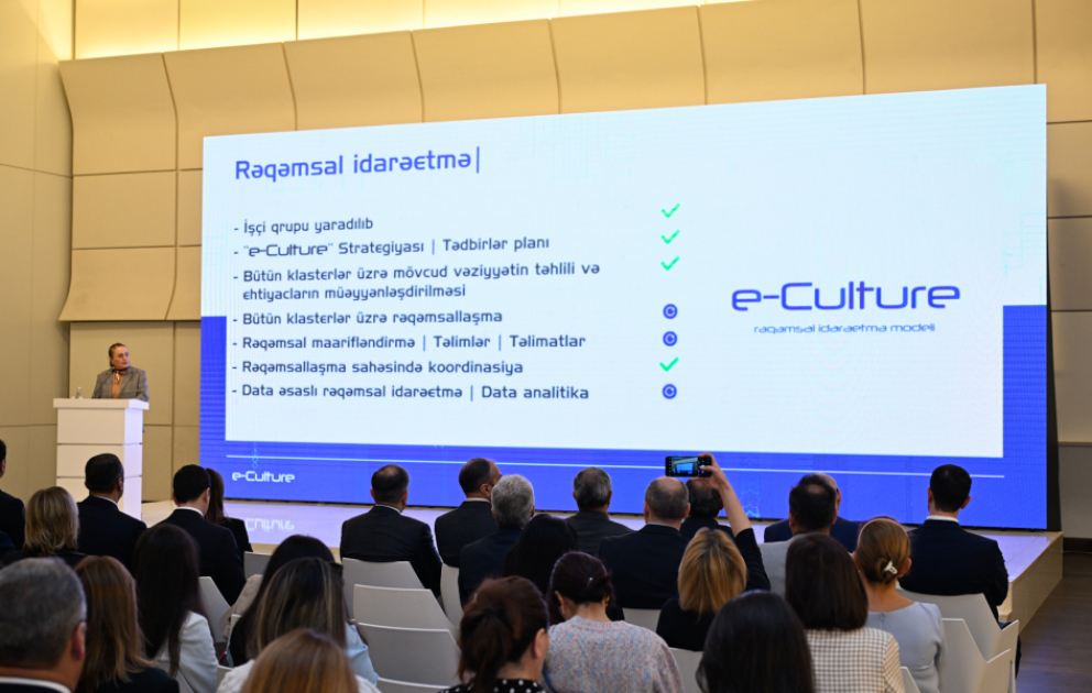 “e-Culture” rəqəmsal idarəetmə modeli çərçivəsində görülmüş işlərə dair təqdimat keçirilib VİDEO
