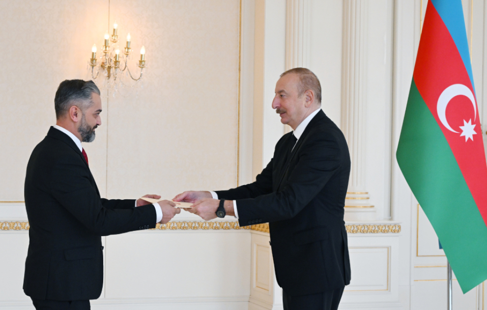 President Ilham Aliyev received credentials of incoming ambassador of Albania to Azerbaijan VIDEO
