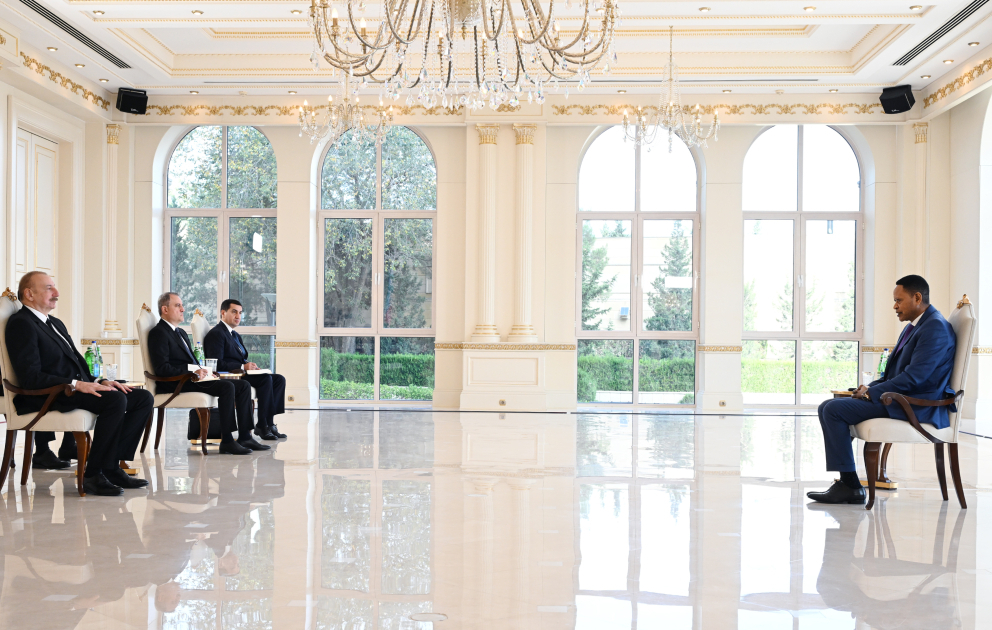 President Ilham Aliyev received credentials of incoming ambassador of the Democratic Republic of the Congo to Azerbaijan VIDEO