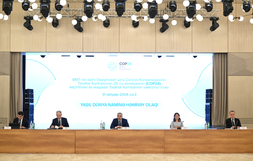 COP29 ilə əlaqədar Təşkilat Komitəsinin səkkizinci iclası keçirilib VİDEO