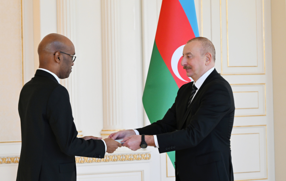 Le président azerbaïdjanais reçoit les lettres de créance du nouvel ambassadeur de Somalie à Bakou MIS A JOUR VIDEO
