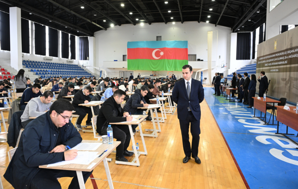 Prokurorluq orqanlarına qulluğa qəbulla əlaqədar müsabiqənin yazılı imtahan mərhələsi keçirilir VİDEO