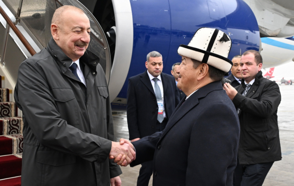 President of Azerbaijan Ilham Aliyev arrived in Kyrgyzstan VIDEO
