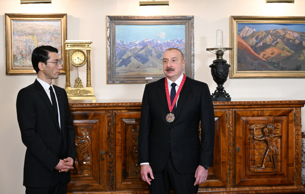 Bişkekdə Prezident İlham Əliyevə “Çingiz Aytmatov” ordeni təqdim edilib YENİLƏNİB-2 VİDEO